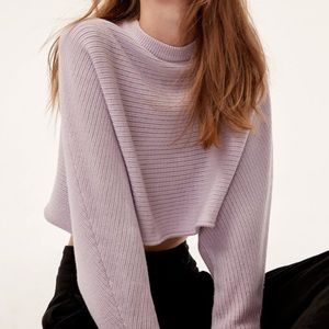 Aritzia Lolan Merino Wool Cropped Sweater Size L